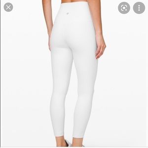 NWT 25” White Lululemon Align Pants